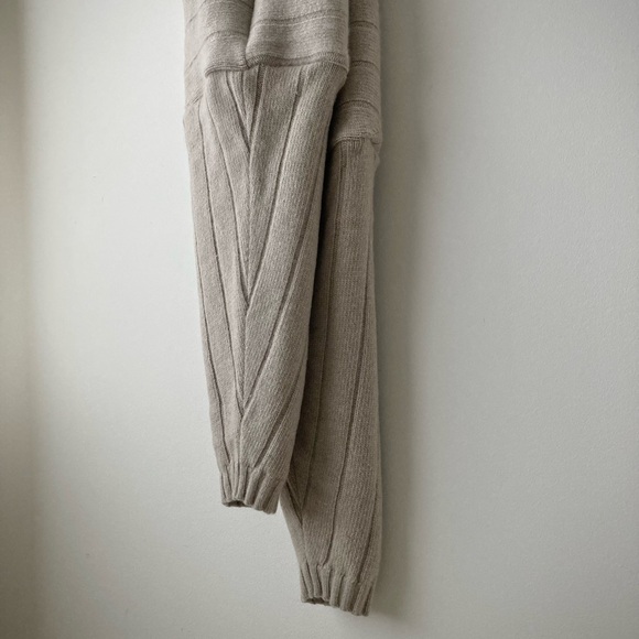 joodito 100% cashmere sweater wrap scarf ribbed muffler chunky oversized ecru - Picture 9 of 12